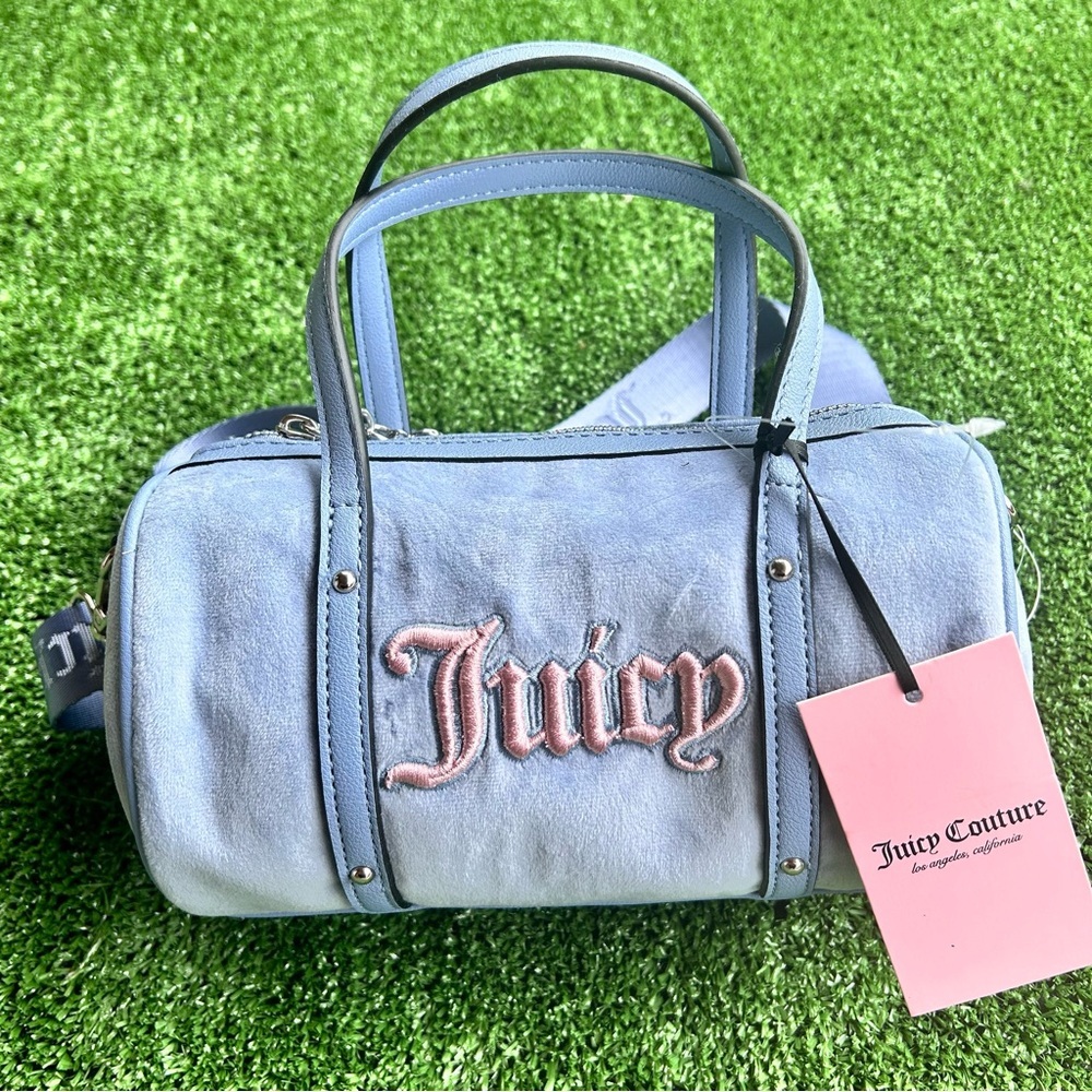 Juicy Couture light blue mini barrel bag RARE FIND